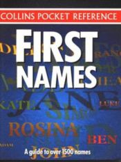 book cover of First Names (Collins pocket reference) by HarperCollins