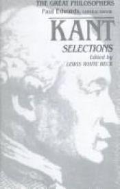 book cover of Kant : selections by Imanuels Kants