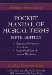 book cover of Pronouncing pocket-manual of musical terms by Theodore Baker