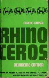 book cover of El rinoceronte by Eugène Ionesco