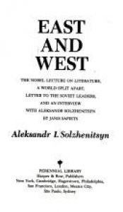 book cover of East and West by Aleksandras Solženicynas