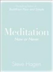 book cover of Meditation now or never by Steve Hagen