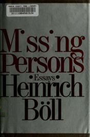 book cover of Missing persons and other essays by ハインリヒ・ベル