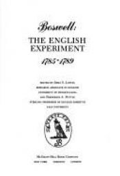 book cover of Boswell, the English experiment, 1785-1789 by 詹姆士·包斯威爾