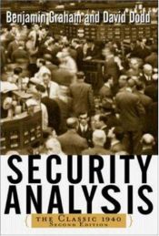 book cover of Security Analysis by בנג'מין גראהם