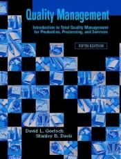 book cover of Quality Management by David L. Goetsch|Stanley M. Davis