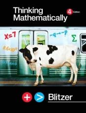 book cover of Thinking Mathematically by Robert F. Blitzer