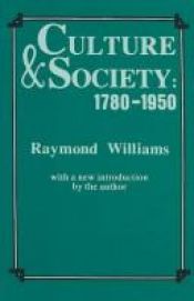 book cover of Culture and Society by Raymond Williams
