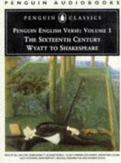 book cover of English Verse: Volume 1: The Sixteenth Century: Wyatt to Shakespeare (Penguin English Verse) [CASSETTE] by Penguin