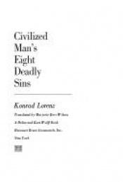 book cover of Civilized man's eight deadly sins by Konrad Lorenz