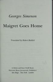 book cover of Maigret Goes Home by ჟორჟ სიმენონი