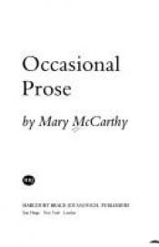 book cover of Occasional prose by Mary McCarthy