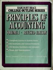 book cover of Principles of Accounting (Harcourt Brace Jovanovich College Outline Series) by Terry L. Campbell