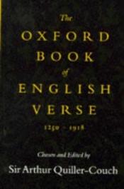 book cover of The New Oxford Book of English Verse (1250 - 1918) by Arthur Quiller-Couch