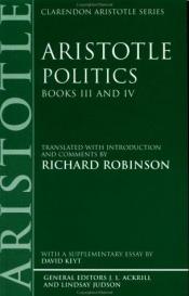 book cover of Politics. Books III and IV by Aristotelés