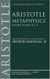 book cover of Metaphysics books B [beta] and K [kappa] 1-2 by Аристотель