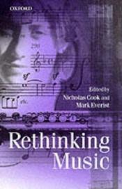 book cover of Rethinking music by Nicholas Cook