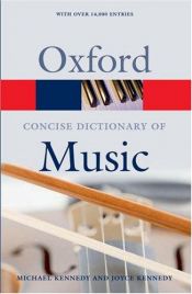 book cover of The Concise Oxford Dictionary of Music (Oxford Paperback Reference) by Percy Scholes