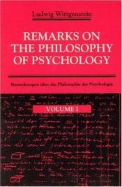 book cover of Remarks on the philosophy of psychology by Λούντβιχ Βίτγκενσταϊν