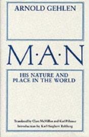book cover of Man by Arnold Gehlen