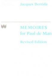 book cover of Mémoires : pour Paul de Man by 자크 데리다