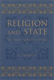 book cover of Religion and State by Brown (ed.) L. Carl