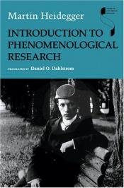 book cover of Introduction To Phenomenological Research (Studies in Continental Thought) by Мартин Хайдеггер