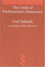 book cover of Parlamenter demokrasinin krizi by Carl Schmitt