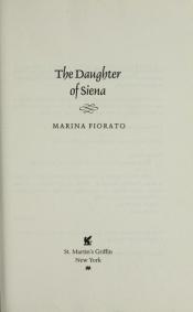 book cover of The Daughter of Siena by Marina Fiorato