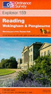 book cover of Reading : Wokingham & Pangbourne : showing part of the Thames Path by Ordnance Survey