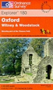 book cover of Oxford, Witney & Woodstock Explorer 180 by Ordnance Survey