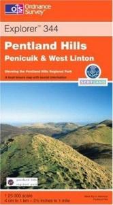 book cover of Pentland Hills: Penicuik and West Linton (Explorer Maps) by Εθνική υπηρεσία χαρτογράφησης της Μεγάλης Βρετανίας