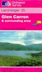 book cover of Landranger Maps: Glen Carron and Surrounding Area Sheet 25 (OS Landranger Map Series) by Ordnance Survey