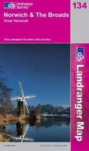 book cover of Landranger Maps: Norwich and the Broads Sheet 134 (OS Landranger Map Series) by Ordnance Survey