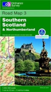 book cover of Southern Scotland Northumberland Map (Road Map) by Ordnance Survey