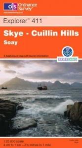 book cover of Skye : Cuillin Hills - Soay : sheet 411 by Ordnance Survey