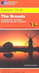 book cover of The Broads : showing Great Yarmouth, Lowestoft and part of Norwich by Ordnance Survey