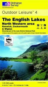 book cover of The English Lakes : North western area : Keswick, Cockermouth & Wigton : showing part of the Lake District National Park by Ordnance Survey