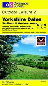 book cover of Yorkshire Dales : Southern & Western areas : showing Whernside, Ingleborough, Pen-y-ghent, Pennine Way and part of the National Park by Ordnance Survey