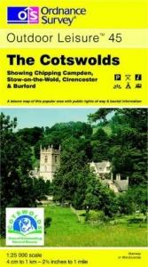 book cover of The Cotswolds OL45 by Ordnance Survey