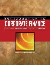 book cover of Introduction to Corporate Finance by William L. Megginson