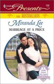 book cover of Marriage At A Price (The Australians) by Miranda Lee