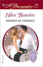 book cover of Mistress by Contract by Helen Bianchin