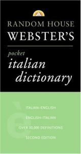 book cover of Random House Webster's pocket Italian dictionary by Random House