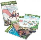 book cover of Magic Tree House Boxed Set, Books 01-04: Dinosaurs Before Dark, The Knight at Dawn, Mummies in the Morning, and Pirates Past Noon by Μαίρη Ποπ Οσμπόρν