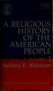 book cover of A Religious History of the American People, Vol. 1 by Sydney E. Ahlstrom