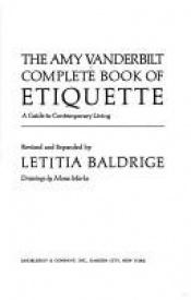 book cover of Amy Vanderbilts's Etiquette by Amy Vanderbilt