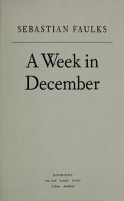 book cover of A Week in December by Себастьян Фолкс