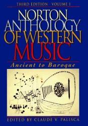 book cover of Norton anthology of western music by Claude V. Palisca