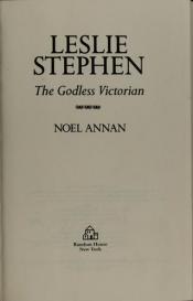 book cover of Leslie Stephen by Noel Annan